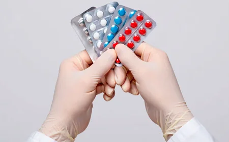 Врач держит лекарство